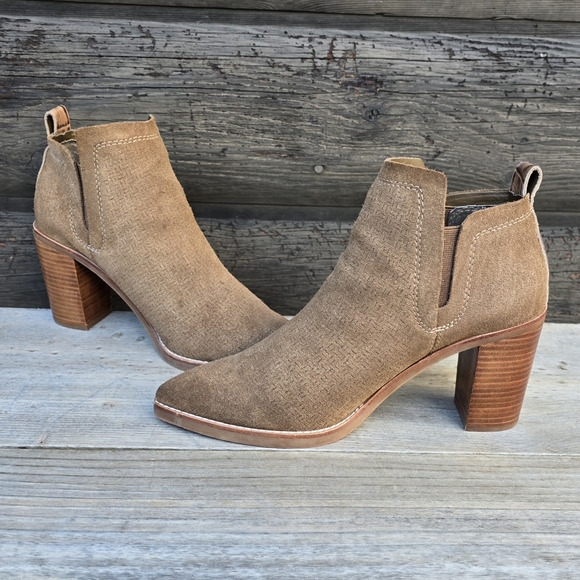 Dolce Vita Sirano Western Boho Suede Block Heel Bootie 9.5M - Picture 5 of 15